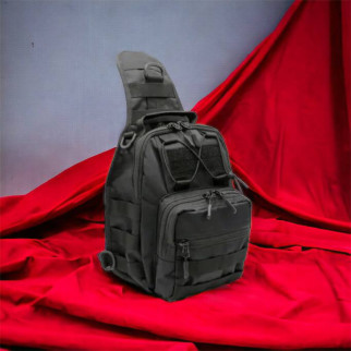 Якісна тактична сумка, укріплена чоловіча сумка, рюкзак тактична слінг. Колір: чорний - Інтернет-магазин спільних покупок ToGether