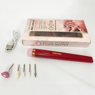 Фрезер для манікюру та педикюру Flawless Salon Nails, машинка для зняття манікюру. Колір: червоний - Інтернет-магазин спільних покупок ToGether