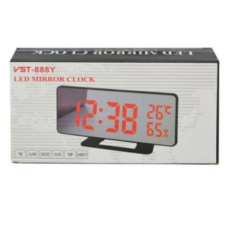 Настільний годинник електронний VST-888Y світлодіодний дзеркальний із зазначенням температури вологості - Інтернет-магазин спільних покупок ToGether