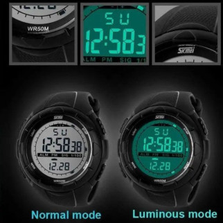 Чоловічий годинник SKMEI 1025BK ARMY BLACK, годинник тактичний протиударний. Колір: чорний - Інтернет-магазин спільних покупок ToGether