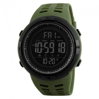 Годинник наручний чоловічий SKMEI 1251AG ARMY GREEN, годинник наручний електронний тактичний. Колір: зелений - Інтернет-магазин спільних покупок ToGether