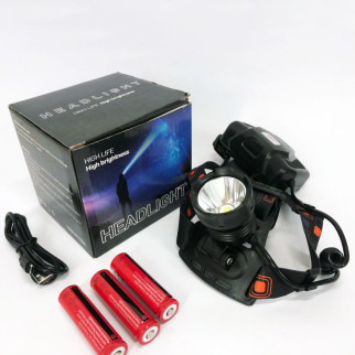 Ліхтар налобний X-Balong XQ-218-HP50 акумуляторний LED zoom з функцією Power Bank 3 режими роботи - Інтернет-магазин спільних покупок ToGether