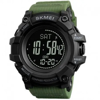 Годинник наручний чоловічий SKMEI 1356AG ARMY GREEN, армійський годинник протиударний. Колір: зелений - Інтернет-магазин спільних покупок ToGether