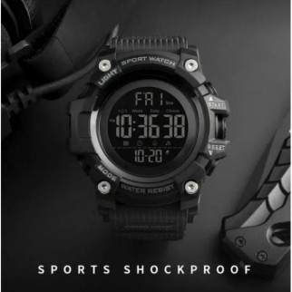 Годинник наручний чоловічий SKMEI 1384BK BLACK, водонепроникний чоловічий годинник. Колір: чорний - Інтернет-магазин спільних покупок ToGether