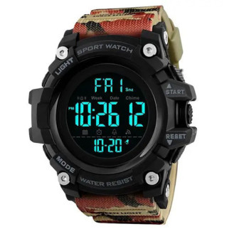 Годинник наручний чоловічий SKMEI 1384CMRD CAMOUFLAGE, фірмовий спортивний годинник. Колір: камуфляж - Інтернет-магазин спільних покупок ToGether
