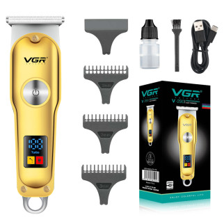 Тример для волосся та бороди VGR V-290 LED Display 3 насадки, машинка для стрижки волосся домашня - Інтернет-магазин спільних покупок ToGether