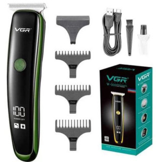 Тример для стрижки волосся та бороди VGR V-966 LED Display, професійна електробритва. Колір: зелений - Інтернет-магазин спільних покупок ToGether