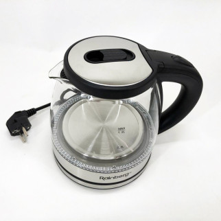 Електрочайник скляний Rainberg RB-2251 - 1л, стильний електричний чайник, безшумний чайник - Інтернет-магазин спільних покупок ToGether