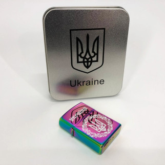 Дугова електроімпульсна запальничка USB Україна металева коробка HL-447. Колір: хамелеон - Інтернет-магазин спільних покупок ToGether