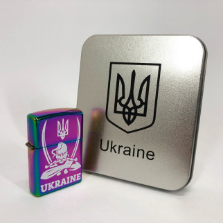 Дугова електроімпульсна запальничка USB Україна (металева коробка) HL-449. Колір: хамелеон - Інтернет-магазин спільних покупок ToGether