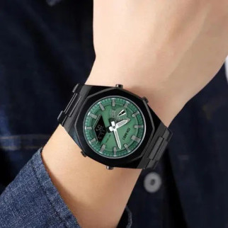 Годинник наручний чоловічий SKMEI 1816BKGNBK, стильний класичний чоловічий годинник, фірмовий спортивний годинник - Інтернет-магазин спільних покупок ToGether