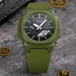 Годинник наручний чоловічий SKMEI 2091AGWT, армійський годинник протиударний, військовий тактичний годинник - Інтернет-магазин спільних покупок ToGether