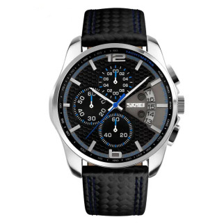 Годинник наручний чоловічий SKMEI 9106BU, стильний класичний чоловічий годинник, годинник наручний чоловічий стрілочний - Інтернет-магазин спільних покупок ToGether