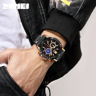 Годинник наручний чоловічий SKMEI 9235RG, годинник кварцовий чоловічий, модний чоловічий годинник круглий - Інтернет-магазин спільних покупок ToGether