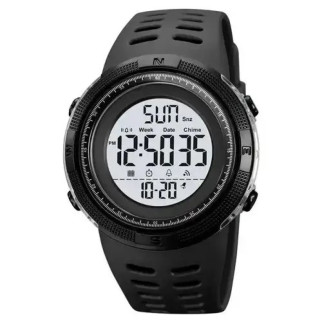 Годинник наручний чоловічий SKMEI 2070BKWT BLACK-WHITE, водостійкий тактичний годинник. Колір: чорний - Інтернет-магазин спільних покупок ToGether