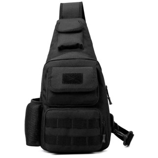 Чоловіча тактична сумка, велика укріплена сумка-слінг через чорне плече - Інтернет-магазин спільних покупок ToGether
