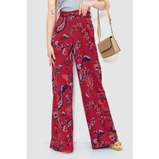 Штани жіночі вільного крою, колір бордовий, 244R050 - Інтернет-магазин спільних покупок ToGether