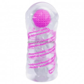 Мастурбатор із внутрішньою спіраллю та стимулювальною кулькою, рожевий - Інтернет-магазин спільних покупок ToGether