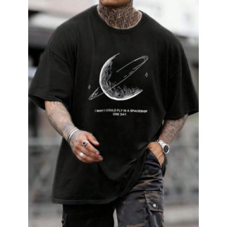 Мужская черная футболка ДТФ.57-092 - Інтернет-магазин спільних покупок ToGether