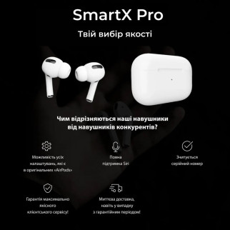 Навушники TWS SmartX Pro Premium bluetooth навушники вакуумні навушники - Інтернет-магазин спільних покупок ToGether