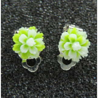 Кліпси сережки дитячі для вух без пробивання вуха Liresmina Jewelry сережки у вигляді квітки "Еклерчик" - Інтернет-магазин спільних покупок ToGether