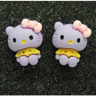 Кліпси сережки дитячі для вух без пробивання вуха Liresmina Jewelry сережки Hello Kitty Хеллоу Кітті з рожевим - Інтернет-магазин спільних покупок ToGether