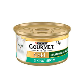 Вологий корм для котів Gourmet Gold шматочки в паштеті з кроликом по-французьки 85г - Інтернет-магазин спільних покупок ToGether