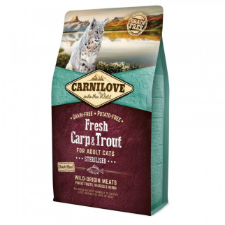 Carnilove Sterilised for Adult з коропом і фореллю сухий корм для стерилізованих кішок 2 кг - Інтернет-магазин спільних покупок ToGether
