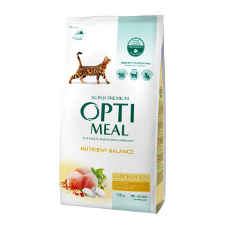 АКЦІЯ -18% Optimeal Adult Cat Chicken з куркою сухий корм для дорослих котів 1,5 кг - Інтернет-магазин спільних покупок ToGether