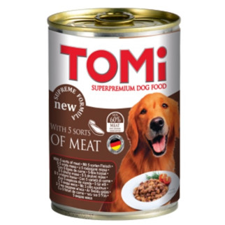 TOMi 5 Kinds of Meat 5 видів м'яса Вологий корм для собак, консерви 400г - Інтернет-магазин спільних покупок ToGether