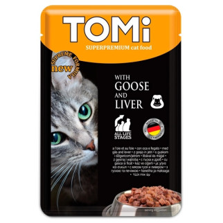 TOMi Superpremium Goose Liver гусак печінка вологий корм для котів, консерви 100г - Інтернет-магазин спільних покупок ToGether