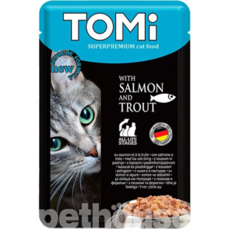 TOMi Superpremium Salmon Trout лосось форель вологий корм для котів, консерви 100г - Інтернет-магазин спільних покупок ToGether