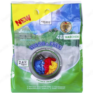 Порошок для прання універсальний Wash Free Гірська свіжість 143204 2.4 кг - Інтернет-магазин спільних покупок ToGether
