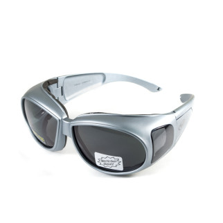 Окуляри захисні з ущільнювачем Global Vision Outfitter Metallic (gray) Anti-Fog, чорні в сірій оправі - Інтернет-магазин спільних покупок ToGether