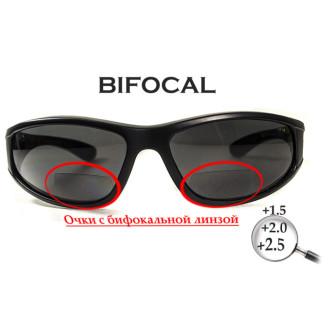 Окуляри біфокальні поляризаційні (захисні) BluWater Winkelman-2 polarized (+2.5 bifocal), (gray) чорні - Інтернет-магазин спільних покупок ToGether