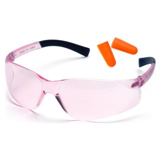 Захисні окуляри Pyramex Mini-Ztek (light pink) combo, рожеві (беруші входять в комплект) - Інтернет-магазин спільних покупок ToGether