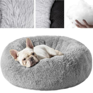 Лежанка для собак Purlov 60 см - сіра, М'яка подушка для тварин, Ліжко для тварин - Інтернет-магазин спільних покупок ToGether