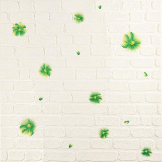 Панель стінова 3D 700х770х4мм зелені квіти (D) SW-00001976 - Інтернет-магазин спільних покупок ToGether
