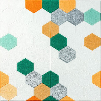 Панель стінова 3D 700х770х4мм мозаїка зелено-жовта (D) SW-00002015 - Інтернет-магазин спільних покупок ToGether