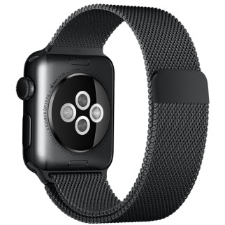 Ремінець BeWatch для Apple Watch міланська петля 38 мм / 40 мм Чорний (1050201) - Інтернет-магазин спільних покупок ToGether
