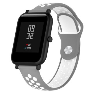 Ремінець BeWatch sport-style для Xiaomi Amazfit BIP Сіро-білий (1010142) - Інтернет-магазин спільних покупок ToGether