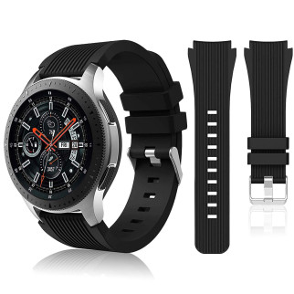 Ремінець BeWatch шириною 22 мм для Samsung Galaxy Watch 46mm \ Gear S3 Чорний (1022101) - Інтернет-магазин спільних покупок ToGether