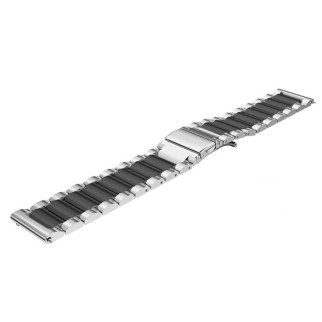 Ремінець-браслет BeWatch сталь-кераміка шириною 22 мм універсальний Silver Black (1026411) - Інтернет-магазин спільних покупок ToGether