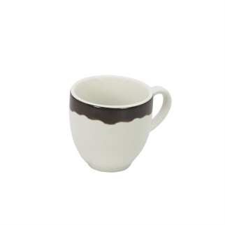 Чашка для еспресо RAK Porcelain Woodart порцеляна 90 мл Білий з коричневим (95120) - Інтернет-магазин спільних покупок ToGether