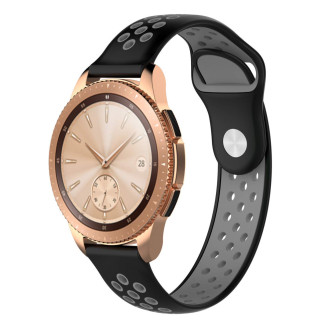 Ремінець 20 мм BeWatch для смарт-годинника Samsung Active| Active 2 | Galaxy watch 42mm Black/Gray (1010114) - Інтернет-магазин спільних покупок ToGether