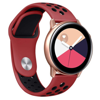 Ремінець 20мм BeWatch силіконовий Samsung Active| Active 2 | Galaxy watch 42mm Червоно-Чорний (1010131) - Інтернет-магазин спільних покупок ToGether