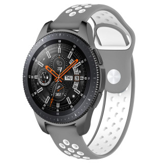 Ремінець BeWatch sport-style для Samsung Galaxy Watch 46мм | Samsung Gear S3 Сіро-Білий (1020142) - Інтернет-магазин спільних покупок ToGether