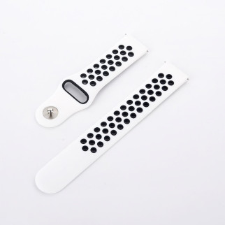 Ремінець 22мм BeWatch для Samsung Galaxy Watch 46mm | Samsung Gear S3 Біло-чорний (1020121) - Інтернет-магазин спільних покупок ToGether