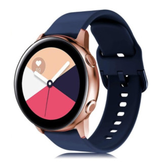 Ремінець для Samsung Galaxy Watch 42мм | Active | Active 2 силіконовий 20мм NewColor Темно-Синій (1012389) - Інтернет-магазин спільних покупок ToGether