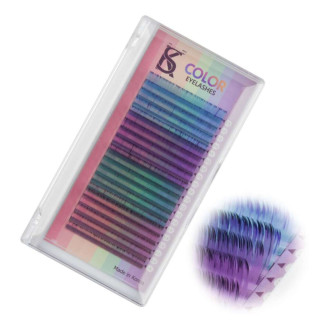 Вії для нарощування омбре кольорові SK Color Eyelashes мікс 9-13 мм кожен колір вигин С товщина 0.10 мм - Інтернет-магазин спільних покупок ToGether